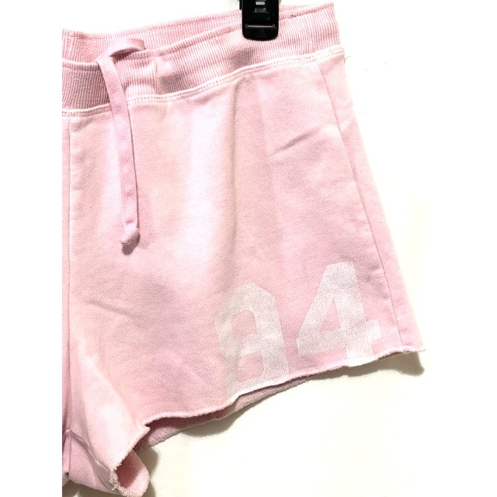 Hollister Women's Y2K Size Medium Pink Fleece Fold Over Waist Drawstring Shorts - Picture 3 of 7